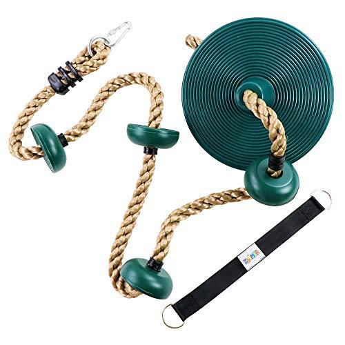 ジャングルジム ブランコ 屋内・屋外遊び 1 Climbing Rope with Platforms and Disc Swing Seat Se
