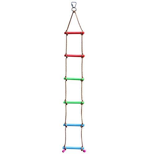 ジャングルジム ブランコ 屋内・屋外遊び SA-215NEW Rainbow Craft 6.6FT Climbing Rope Ninja Lad