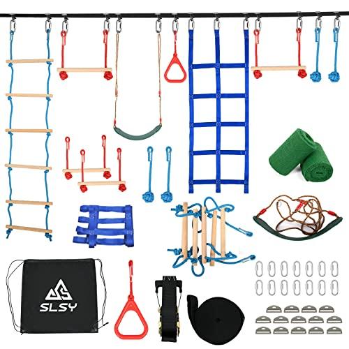ジャングルジム ブランコ 屋内・屋外遊び P1185698@#FBA Slsy Ninja Warrior Obstacle Course for