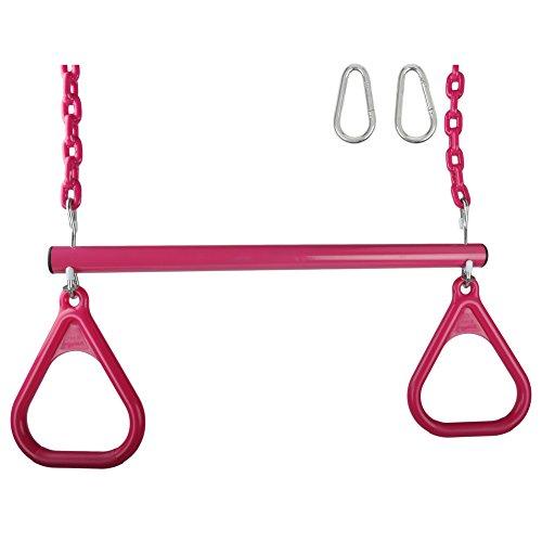 ジャングルジム ブランコ 屋内・屋外遊び SSS-0107-PK Swing Set Stuff Inc. Trapeze Bar with Rin