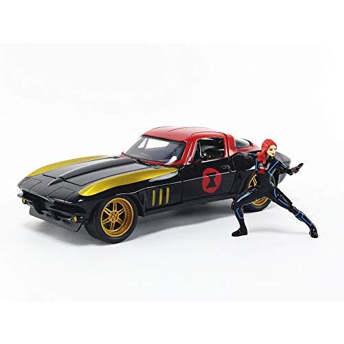 ジャダトイズ ミニカー ダイキャスト 26065 Marvel 1:24 1966 Chevy Corvette Die-cast Car with 2.7