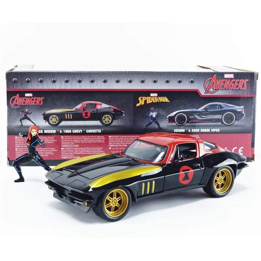 ジャダトイズ ミニカー ダイキャスト 26065 Marvel 1:24 1966 Chevy Corvette Die-cast Car with 2.7