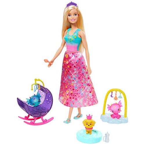 バービー バービー人形 GJK51 Barbie Dreamtopia Dragon Nursery Playset Princess Doll, Baby Dragons, Cr