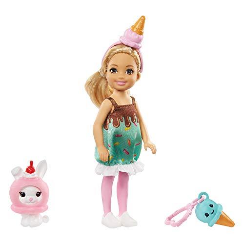 バービー バービー人形 GHV72 Barbie Club Chelsea Dress-Up Doll, 6-inch Blonde in Ice Cream Costume wi