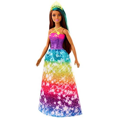バービー バービー人形 GJK14 ?Barbie Dreamtopia Princess Doll, 12-Inch, Brunette with Blue Hairstre
