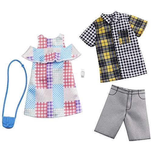 バービー バービー人形 GHX72 Barbie Fashion Pack with 1 Outfit of Gingham Patterned Dress & 1 Accesso