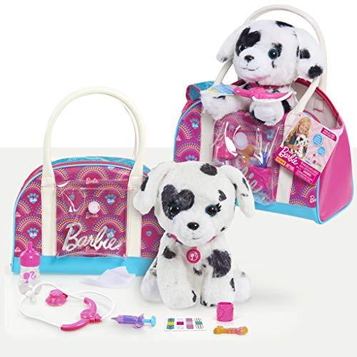 バービー バービー人形 61398 Barbie Hug & Kiss Pet 9-Piece Doctor Set with Dalmatian Puppy， Lights an