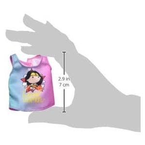 バービー バービー人形 FXJ96 Barbie Clothes: Wonder Woman Character Top Dolls， Pink & Blue Tee with W_4