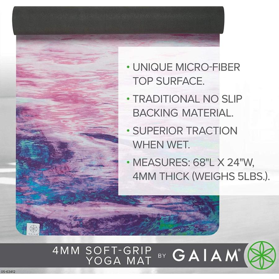 魅力的な ヨガマット フィットネス Gaiam Soft Grip Yoga Mat Microfiber Towel Top With Rubber Backing Dual Si 残りわずか Tv Creativetalentnetwork Com