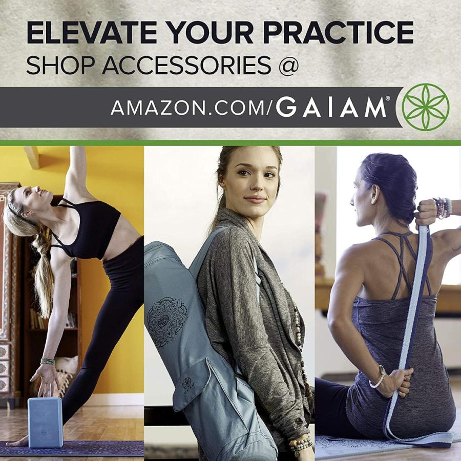 ヨガマット フィットネス 05-64039 Gaiam Yoga Mat Premium Print Non Slip Exercise \u0026 Fitness Mat for Aの画像
