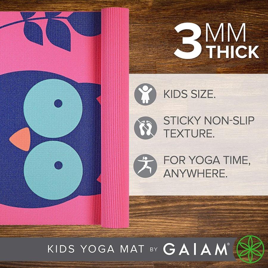 ヨガマット フィットネス 05-62901 Gaiam Kids Yoga Mat Exercise Mat, Yoga for Kids with Fun Prints -の画像