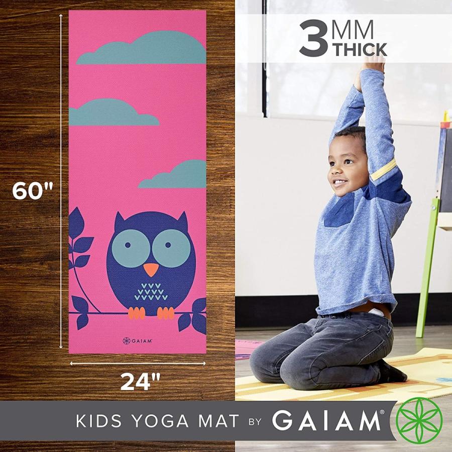 ヨガマット フィットネス 05-62901 Gaiam Kids Yoga Mat Exercise Mat, Yoga for Kids with Fun Prints -の画像