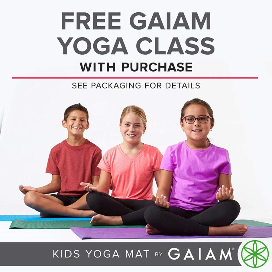 ヨガマット フィットネス 05-62901 Gaiam Kids Yoga Mat Exercise Mat, Yoga for Kids with Fun Prints -の画像