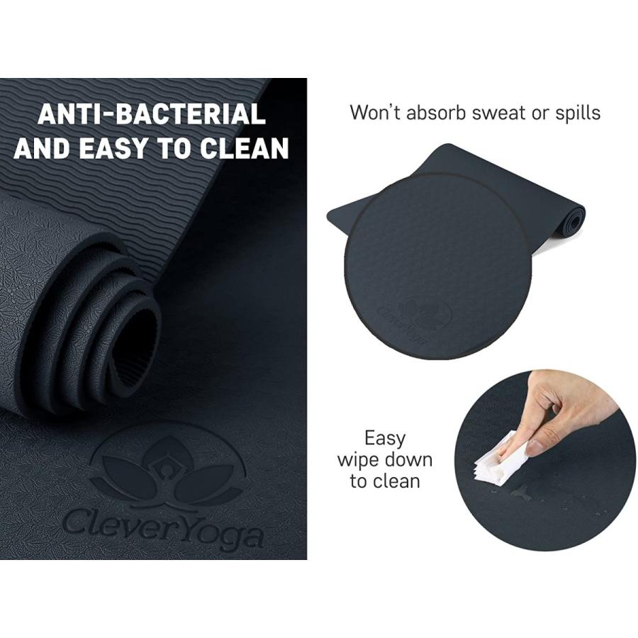 ヨガマット フィットネス Clever Yoga Better Grip Thick Yoga Mat - Beginner Exercise Yoga Mat with Noの画像
