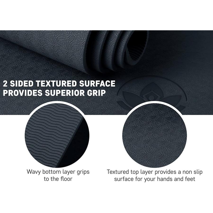 ヨガマット フィットネス Clever Yoga Better Grip Thick Yoga Mat - Beginner Exercise Yoga Mat with Noの画像