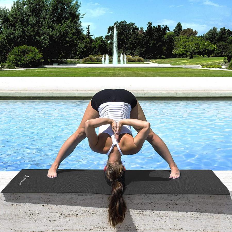 ヨガマット フィットネス ps-1910-mat-3mm-black ProsourceFit Classic Yoga Mat 1/8” (3mm) Thick, Extの画像