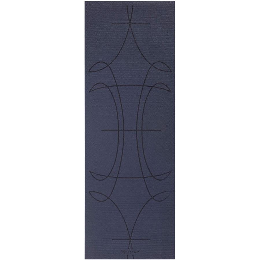 ヨガマット フィットネス GA64015 Gaiam Yoga Mat - Alignment Print Premium 6mm Thick Non Slip Exercisの画像