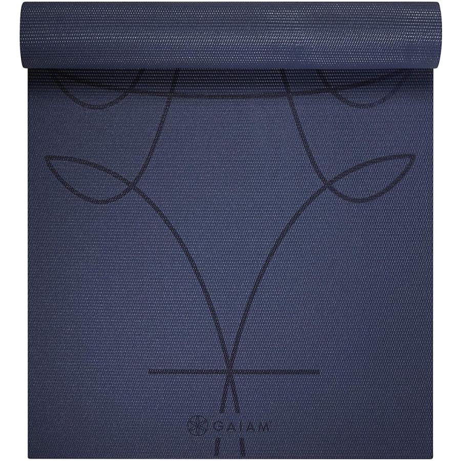 ヨガマット フィットネス GA64015 Gaiam Yoga Mat - Alignment Print Premium 6mm Thick Non Slip Exercisの画像