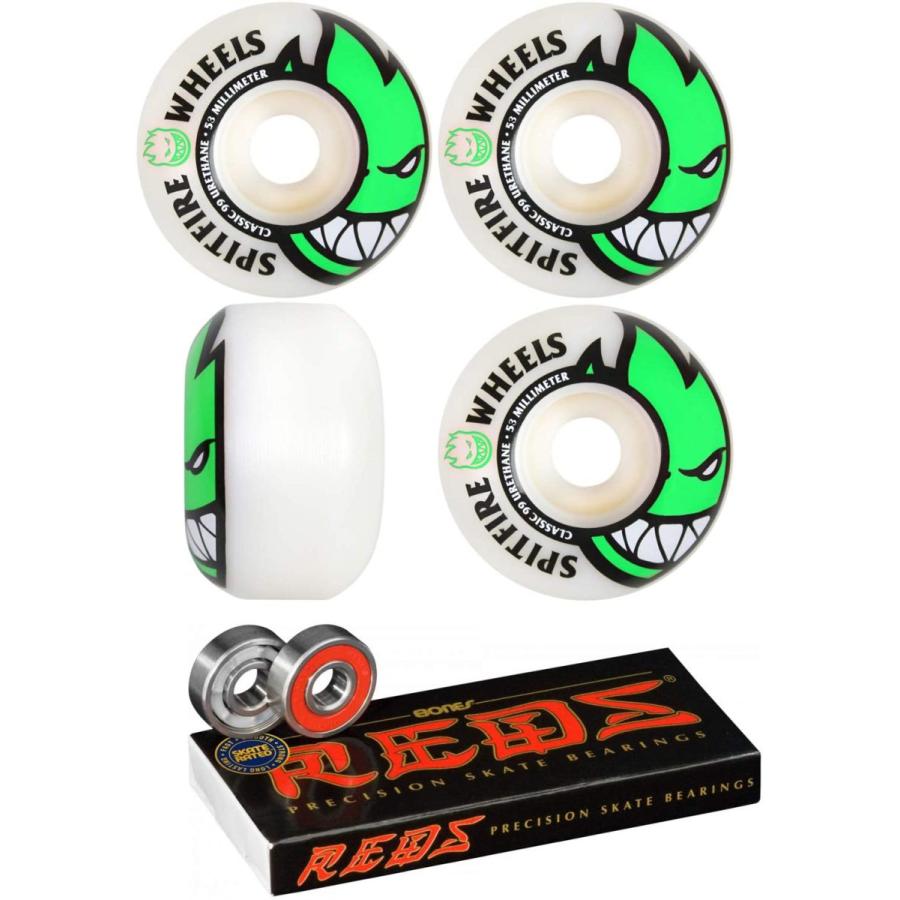 ウィール タイヤ スケボー SP999 + BO801 Spitfire Skateboard Wheels 53mm Bighead with Bones Reds Bear