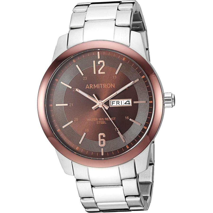 腕時計 アーミトロン メンズ 20/5309BNBT Armitron Men's 20/5309BNBT Day/Date Function Silver-Tone Br