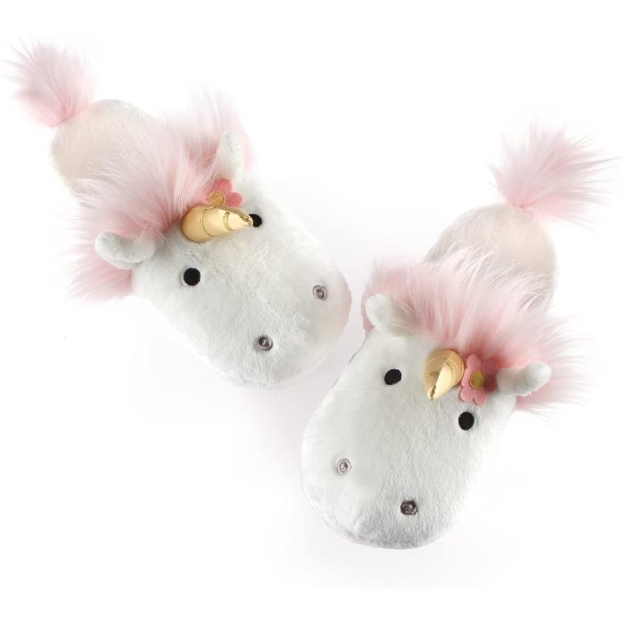 ガンド GUND ぬいぐるみ 4060769 GUND Unicorn Slippers Plush One Size Slippers, White ゲーム、おもちゃ-おもちゃ-ぬいぐるみ
