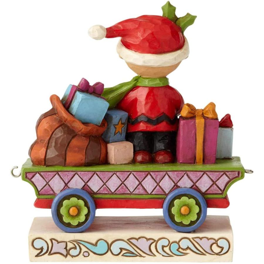 エネスコ Enesco 置物 インテリア 6000988 Enesco Peanuts by Jim Shore Charlie Brown Christmas Train F_1