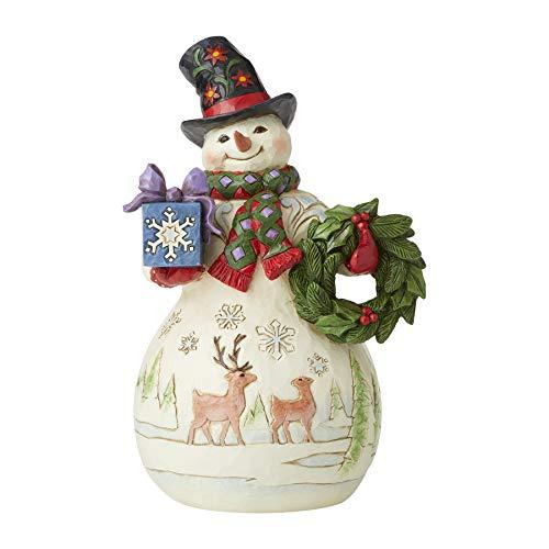 エネスコ Enesco 置物 インテリア 6007858 Enesco Jim Shore HWC Snowman with Deer Scene