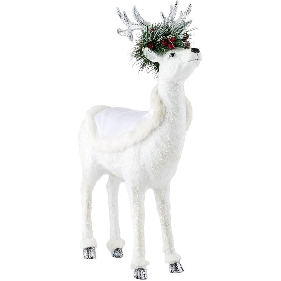 魅了 デパートメント56 Department 56 置物 Department 56 Forest Frost Deer Figurine 6 25 Inch 限定製作 Periltuocuore It