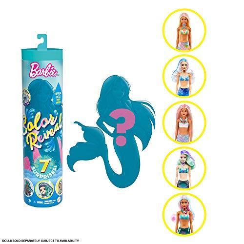 バービー人形 Barbie カラーリビールドール 7つのサプライズ マーメイド 濡らすと髪色とメイクが