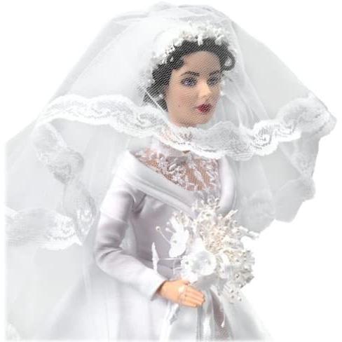 Barbie Elizabeth Taylor Doll - Father Of The Bride Wedding Dress With Veil & Pearl Earrings (2000)