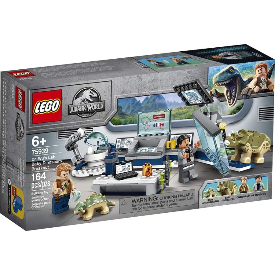 レゴ 75939 LEGO Jurassic World Dr. Wu's Lab: Baby Dinosaurs Breakout 75939 Fun Dinosaur Toy Building Kit, Fe｜maniacs-shop｜04