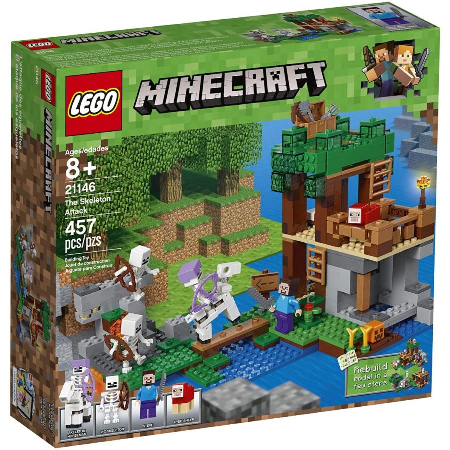レゴ マインクラフト 6212506 LEGO Minecraft The Skeleton Attack 21146 Building Kit (457 Piece)｜maniacs-shop｜04