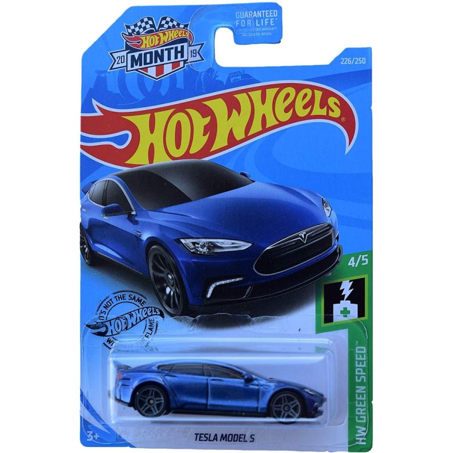 ホットウィール Hot Wheels テスラ 模範例S HW緑であること速力度 4/5 226/250 青碧  2019マンスカード  Te 乗り物、ミニチュア-おもちゃ-ゲーム、おもちゃ