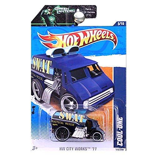 ホットウィール マテル ミニカー Hot Wheels 2011 Hot Wheels - Cool-One Blue Swat Tactical Rescue o