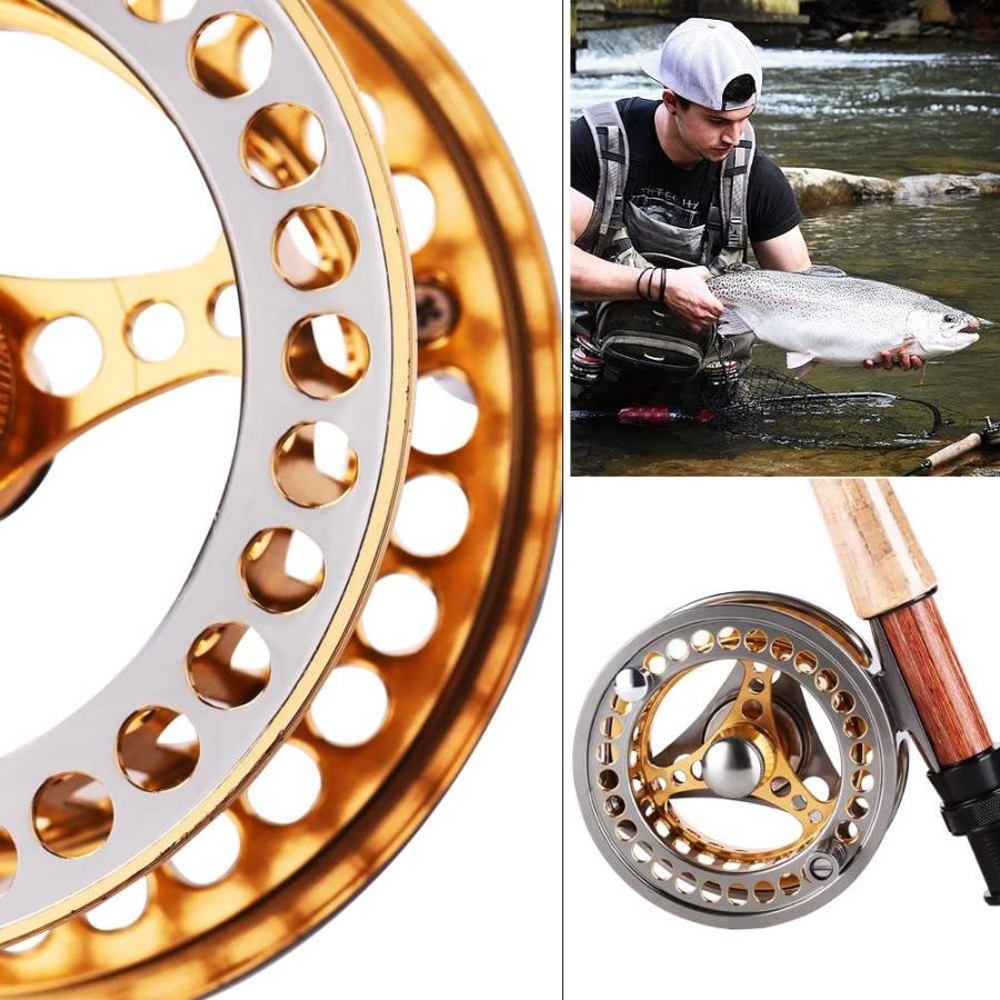 リール 釣り道具 フィッシング JY-FYL 5/6 Sougayilang Fly Fishing Reel Large Arbor 2+1 BB with CNC-_4
