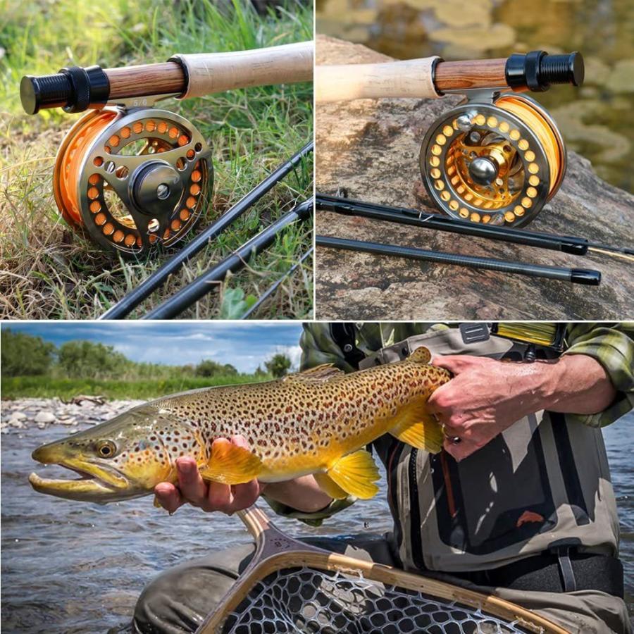 リール 釣り道具 フィッシング JY-FYL 5/6 Sougayilang Fly Fishing Reel Large Arbor 2+1 BB with CNC-_5