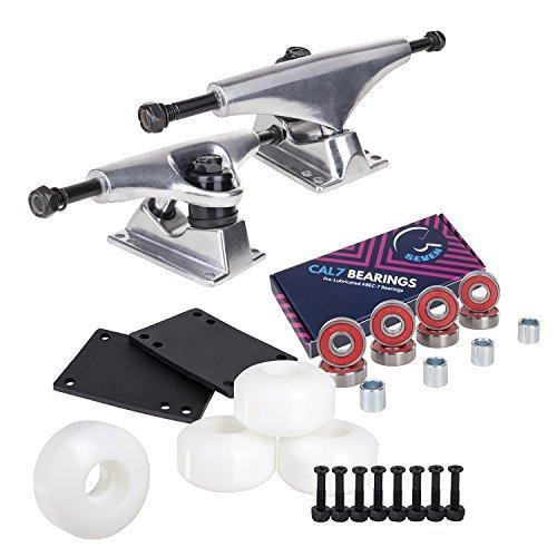 トラック スケボー スケートボード BB-525-STSV-WT Cal 7 Skateboard Package | Complete Combo Set w