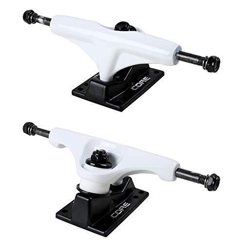 トラック スケボー スケートボード TR-CO_WHITE Core Skateboard Trucks 5.0\" Aluminum (Choose Your"