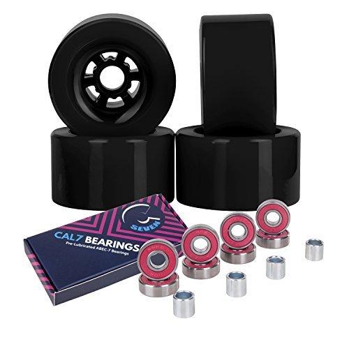 ウィール タイヤ スケボー Cal 7 97mm 78A Cruiser Skateboard Wheels， Longboard Flywheel (Solid Neon Y