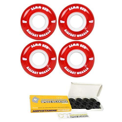 ウィール タイヤ スケボー Bigfoot Skateboard Wheels 55mm 83A Soft Cruiser Filmer Red + Ceramic Beari