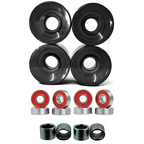 ウィール タイア スケボー Everland Longboard Skateboard Cruiser Wheels 60x44粍 w/Bearings \u0026 Spacers