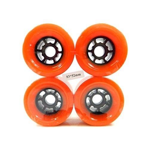 ウィール タイヤ スケボー 90mm x 52mm Pro Longboard Cruiser Wheels Flywheels (Orange)