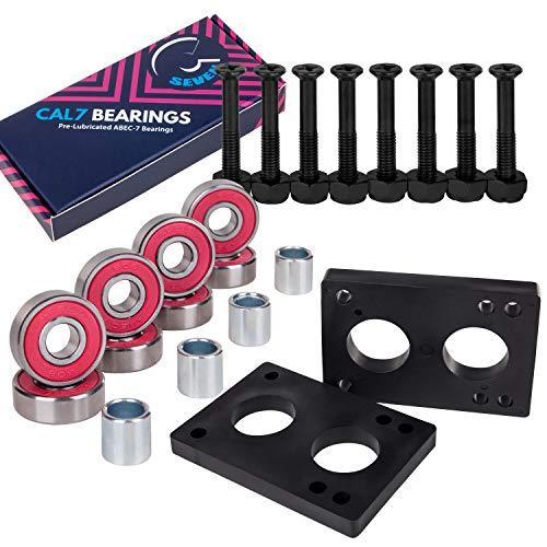 ベアリング スケボー スケートボード SA0330 Cal 7 Skateboard Bundle 1.25" Steel Hardware, 1/4" R｜maniacs-shop