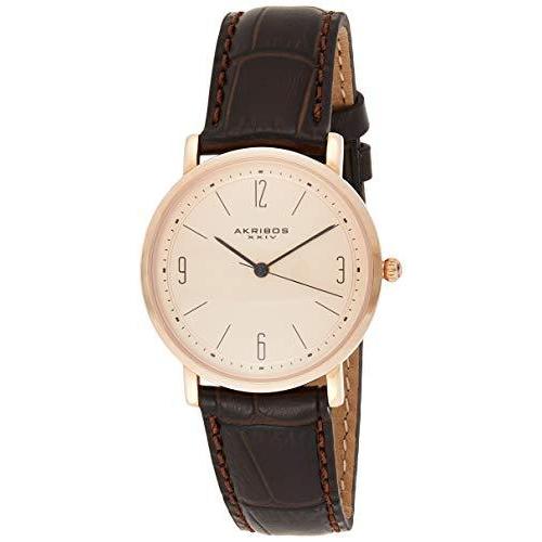 腕時計 アクリボスXXIV レディース AK922BRRG Akribos XXIV Women's Slim Watch - Rose-Tone Case with