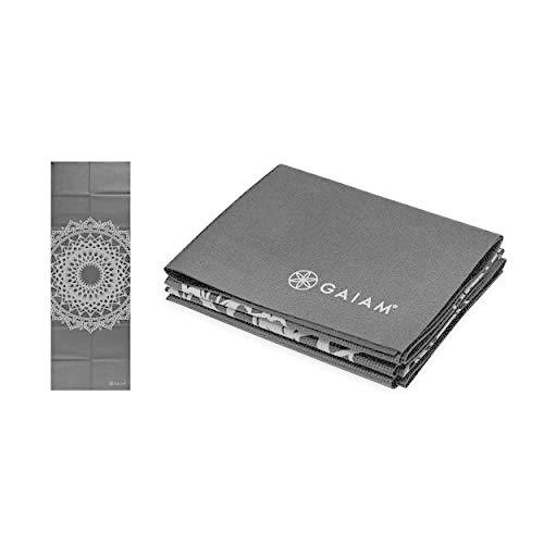 ヨガマット フィットネス 05-64060 Gaiam Yoga Mat Folding Travel Fitness \u0026 Exercise Mat | Foldable Yo