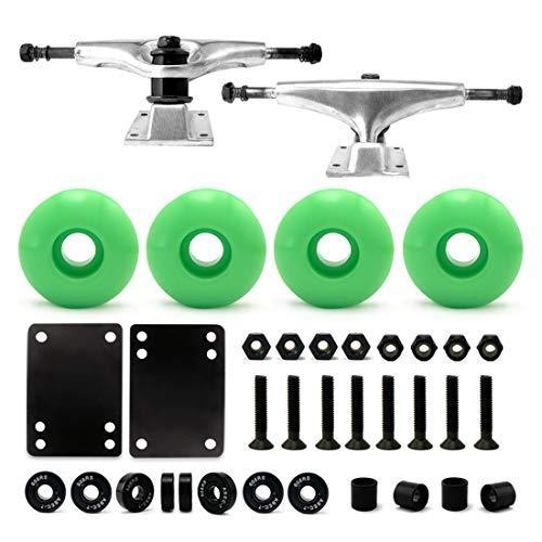 ウィール タイヤ スケボー VJ 5.25 139mm Skateboard Trucks (Silver), Wheels 52mm, Bearings, Riser Pad