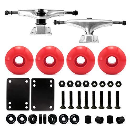 ウィール タイヤ スケボー 525-52 SL/RD VJ 5.25 139mm Skateboard Trucks (Silver), Skateboard Wheels 5