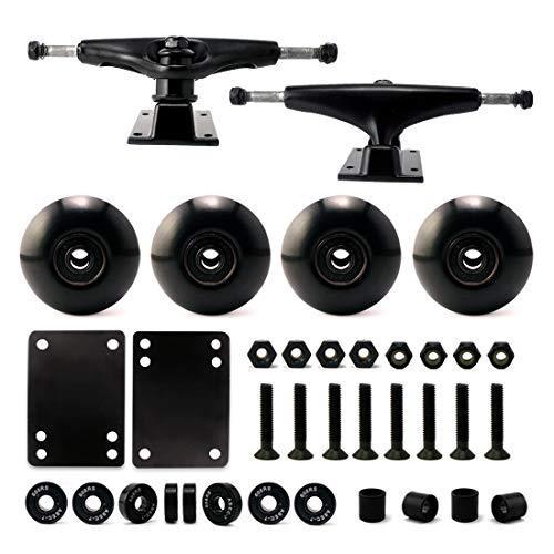 ウィール タイヤ スケボー 525BK-52BK VJ 5.25 139mm Skateboard Trucks (Black), Skateboard Wheels 52mm