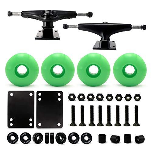 ウィール タイヤ スケボー VJ 5.25 139mm Skateboard Trucks (Black)， Skateboard Wheels 52mm， Skateboar
