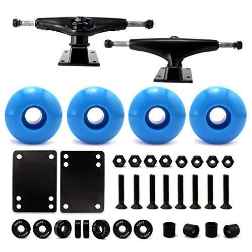 ウィール タイヤ スケボー VJ 5.25 139mm Skateboard Trucks (Black)， Skateboard Wheels 52mm， Skateboar